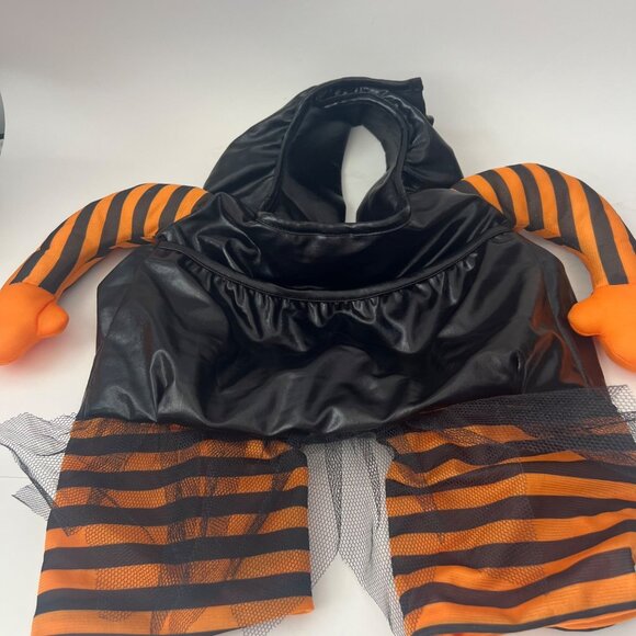 Hyde & EEK! Witch Pet Costume Size Medium Black/Orange Striped Pet Outfit - Picture 11 of 12